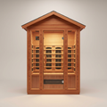 Outdoor Infrared Sauna Built for Daily Wellness, Red Cedar Construction, App Control, 1800W Heating System