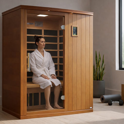 Madrid Elite 3 Person Low EMF Infrared Lighting Home Sauna