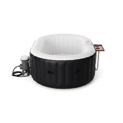 Inflatable Hot Tub Spa Built for Backyard Relaxation, 145 Gallon Capacity, 130 Bubble Jets, 2 Person