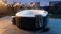 Inflatable Hot Tub Spa | Personal High Powered Jetted Bubble | 145 Gallon | Black and White — Lifestyle