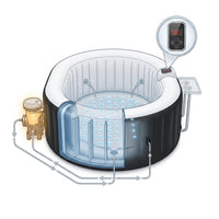 Inflatable Hot Tub Spa | Personal High Powered Jetted Bubble | 145 Gallon | Black and White — How It Works